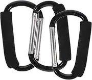 LOORGVEL 3Pcs Portable Stroller Hooks Durable Carabiner Hangers for Shopping Carts Bikes and Strollers Multi Function Accessory for Parents and Convenient Use