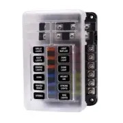Car Boat Fuse Box Holder With 6 Ways 12 Ways Blade Fuse Holder Block Warning Ind