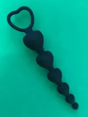 34cm Silicone Big Small Beads Anal Butt Plug Beads Manual Butt Plug Colour Black