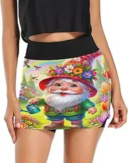 [RPLIFE] Spring Gnome Summer Golf Skirt, Womens Sports Skirts, Womens Fashion
