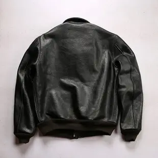 【巴黎精品】真皮皮衣牛皮夾克-A2空軍飛行服厚實男外套p1ay81