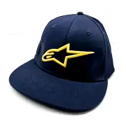 Alpine Stars Corp Shift 2 Curved Brim Hat Size Large/XL Navy Gold