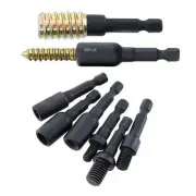 CrMo SelfTapping Socket Adapter Set with 1/4 Inch Hex Shank M6 M8 M10 Pack of 3