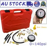 0-140 PSI Petrol & Diesel Fuel Injection Pump Injector Tester Pressure Gauge Kit