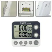 Dual Line Digital Kitchen Timer for Cooking and Stopwatch Bright Alarm CountUp