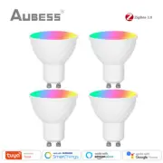 Tuya Zigbee 3.0 Smart Bulb RGBCW GU10 5W Smart Home Led Lamp Light Via Smart Lif