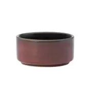 Oneida L6753074941 Rustic Crimson 2 oz. Two-Tone Porcelain Sauce Dish - 6 Doz