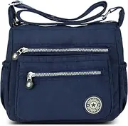 [DIRRONA] Women's Shoulder Bags Fashion Crossbody Shoulder Diagonal Bag Medium Waterproof Nylon Women's Shoulder Bag Messenger Bag Casual Travelling Work Women's Crossbody Bag