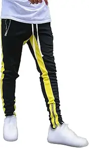 [JEShifangjiusu] Mens Sports Running Pants Slim Fit Lightweight Drawstring Sweatpants Elasticated Waist Sweatpants Jogging Pants