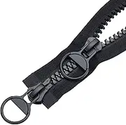 85cm Black Zipper #15 Heavy Duty Zipper Huge Two Way Separating Plastic Zippers for Down jacket Coats Overcoats Tents Boat Cover Canvas TXZWJZ