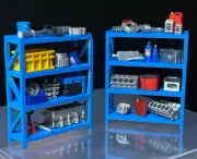 1:64 Tools Organizer Shelf Parts Garage Display Scene Model Resin For Car