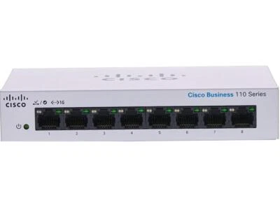 Cisco Business CBS110-8T-D Unmanaged Switch | 8 Port GE | Desktop | Ext PS | Lim