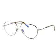 NEW TOM FORD FT5829-B 008 Shiny Gunmetal/Clear Blue Light Block 57mm Eyeglasses