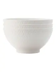 [Maxwell & Williams] Diamonds Noodle Bowl 18cm Set of 3 in White