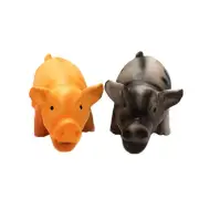 2Pcs Toys Rubber Bite Resistant Pets Toys Pet Plush Toy Latex Pig Chew Toy