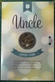 UNCLE, Card & Lucky Coin, 115 x 170mm, Luck Coin 35mm, A Beautiful Gift