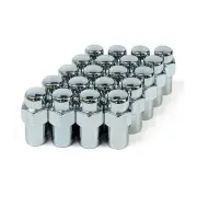 SAAS Wheel Nuts Mag 12 x 1.50 Thread Chrome Finish 43mm Length Pack of 20