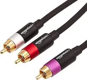 AmazonBasics 1-Male to 2-Male RCA Audio Cable - 2.4 meters