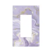 Purple Gold Marble Light Switch Cover Decorative 1 Gang Single Rocker Wall Pl...