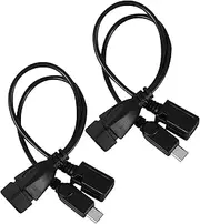 SWOOMEY Micro USB to USB-a OTG Cable Converter Black 2-Pack for Fire Stick Classic Phone Accessory