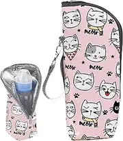 RTRTGS 1 Piece Baby Bottle Insulated Bag, Portable Baby Bottle Bag for Stroller Travel Baby Bottle Thermostat