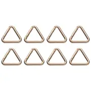 8 Pcs Triangle Spring Key Ring 1.6 Inch Metal Buckle, Gold