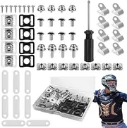Helmet Hardware Repair Kit - Hockey Screws, Sports Helmet Clips | 57-Piece Replacement Screw Kit, Maintenance Set for Football Helmets, Helmet Repair Accessories for Youth, and Practice Gear