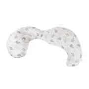 Boppy Total Body Pillow with Removable Pillow Cover - Gray Wispy Leaves