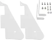 SG Store 2Pcs LP Guitar Pickguard Plate Guitar Front and Rear Cover Protection Plate for Electric Guitar Pickguard White With Mounting Bracket