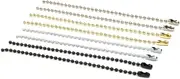KONTONTY Adjustable Long Bead Connector Clasp Metal Chain Key Rings for Dog Tags Bottle Pendants DIY Projects Thick Long Golden Steel Chain