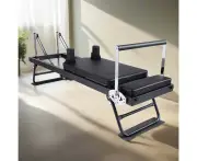 TOPONE Foldable Steel Frame Pilates Reformer Machine Perfect for Home Workouts - Black