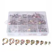 100pcs Adjustable Worm Gear Stainless Hose Clamps Steel Spring Clip 6-22mm