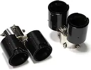 1 Pair Carbon Fiber Exhaust Tip Compatible For BMW 840i G14 G15 G16 Stainless Steel Black Muffler Tip Exhaust System Nozzle(Carbon Fiber D)