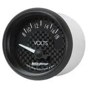 Autometer GT Series Voltmeter Mechanical - 2 1/16 Inch, Short Sweep, 8 - 18V, AU8092