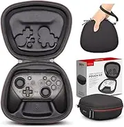 sisma Carry Case for Switch & Switch 2 Pro Controller (2025), Hard Shell Travel Protective Case All-Around Protection Portable Carrying Bag -Black