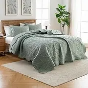 meadow park Quilt Set Green Queen