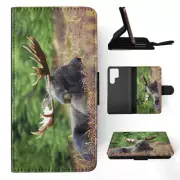 FLIP CASE FOR SAMSUNG GALAXY|REINDEER MOOSE DEER ANIMAL #4