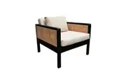 CR Bianca Rattan Armchair with Cushion - Black