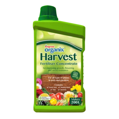 Amgrow 1L Organix Harvest Fertiliser Concentrate plant growth fruit flowers