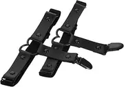 [TOGEVAL] Elegant Lady Thigh Ring Garters Punk Decorative Belt Elastic Waist Tights Black