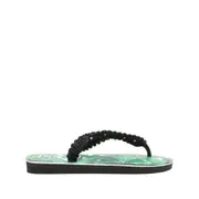 [Dolce & gabbana X Havaianas] Dolce & gabbana X Havaianas X Dolce & Gabbana Banana Leaf Flip Flops 4142 IT BLACK/GREEN