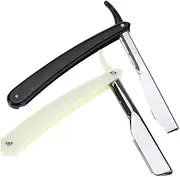 Ipetboom 6pc Manual Razor for Men Barber Vintage Beard Shaving Tool Safe Eyebrow Trimmer Holder No Cutting Tool