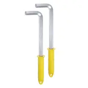 2pcs Hex Key Wrench 17mm L-Shape Hexagon Metric Wrenches with Non-slip Handle