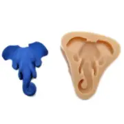 3D Elephant Button Food grade Silicone Mold for Fondant Gum Paste Supply