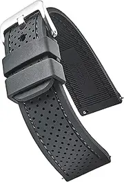 [ALPINE INTERNATIONAL] ALPINE Sporty Premium Soft Silicone Adjustable Watch Band - Replacement Rubber Watch Bands for Women & Men - Waterproof Quick Release Watch Straps - Compatible with Regular & Smart Watch Bands