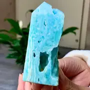 182GNatural High quality sky blue hemimorphite Tower crystal mineral from Yunnan