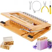 VEVOR Soap Cutter, Cut 1-12 Bars, Precisely and Accurately Cut 1 Inch Bars, Bamboo Soap Slicer With Steel Wire, Multi Handmade Soap Wire Cutter for Lo