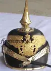 GERMAN PICKELHAUBE PRUSSIAN LEATHER HELMET WW1 & WW2 REPLICA LONG SPIKED HELMET