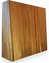 BAASK Magnetic Knife Block, Acacia Wood Double-Sided Magnetic Knife Holder/Stand - Strong Magnets - Storage with a Minimalist Modern Style - Universal Size
