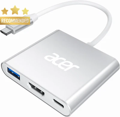 USB C Hub 3-in-1 4K HDMI USB 3.0 100W PD Macbook iPad Pro Air iMac